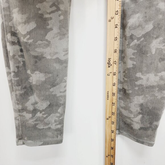 New Spanx Jean-ish Ankle Leggings Stone Wash Camo Pull On Stretch Medium Pants - Picture 10 of 11